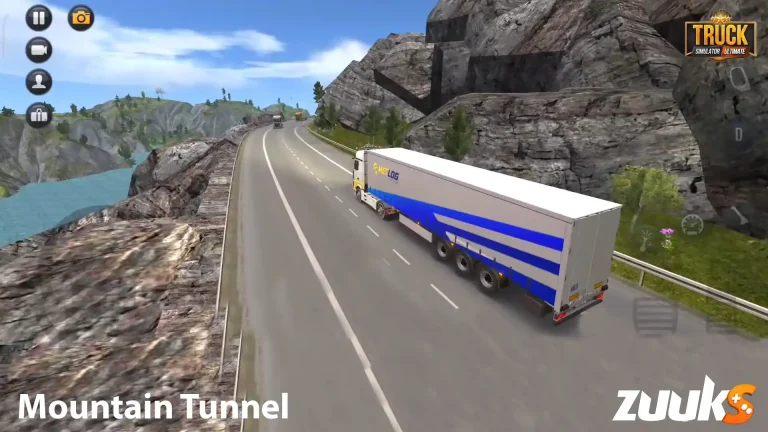 Semi on best mountain roads routes tunnel