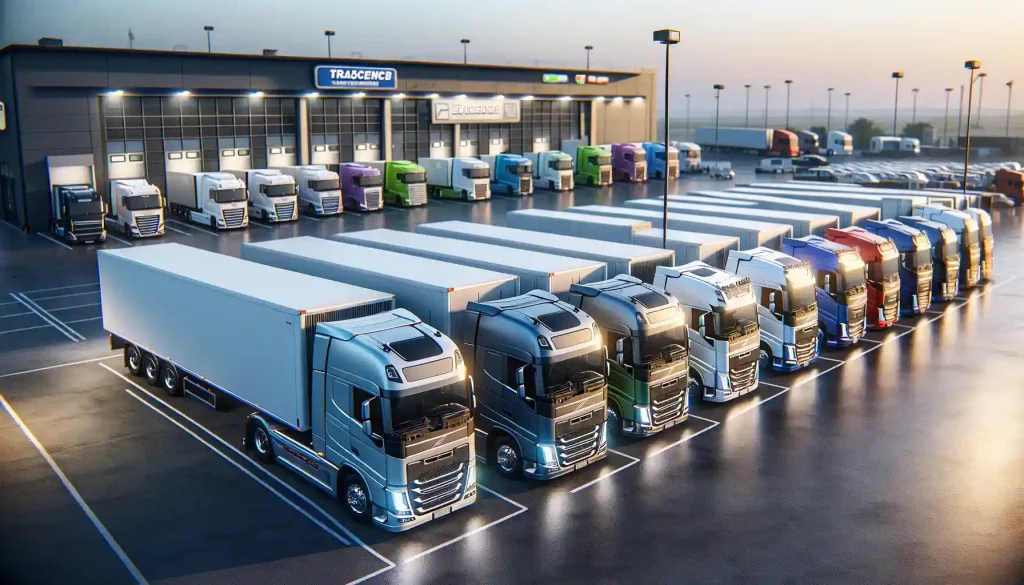 Fleet of trucks ready for starting a truck company in Truck Simulator Ultimate
